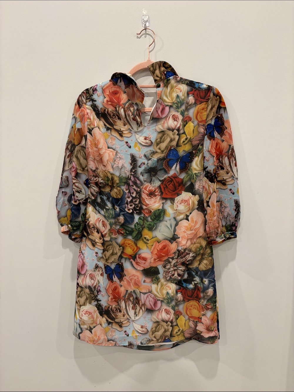 Ted Baker Floral Mini Dress | Romantic Cottagecore Garden Party Dress | Size 1 - Picture 6 of 9